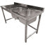 Stainless steel sink ECO 2 tanks and left drain surface, without lower shelf