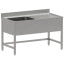 Stainless steel sink ECO 1 tank, right-hand drainer, without lower shelf