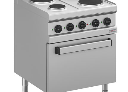 Cuisinière électrique 4 plaques, sur four électrique GN 2/1