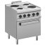 Cuisinière électrique 4 plaques, sur four électrique GN 2/1