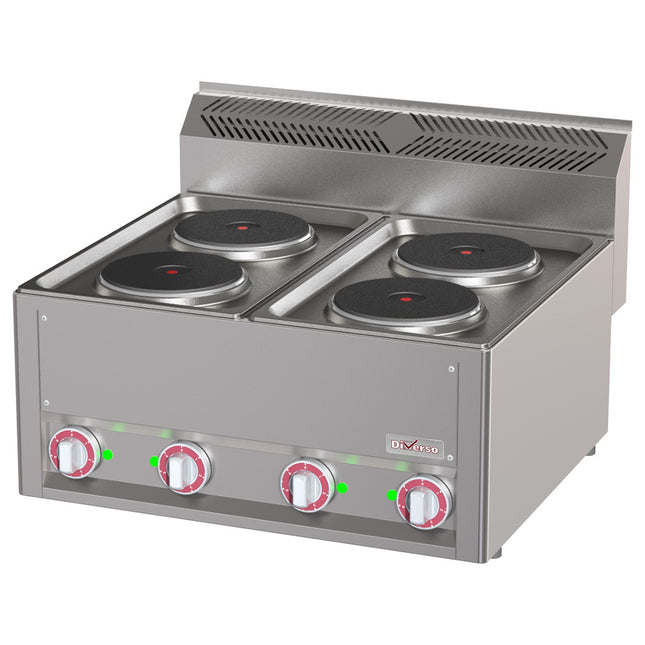 Kogebord - Elektrisk 4 tallerkener, -Top-