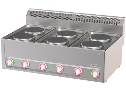 Elektrisk rekkevidde 6 plater, -Topp-
