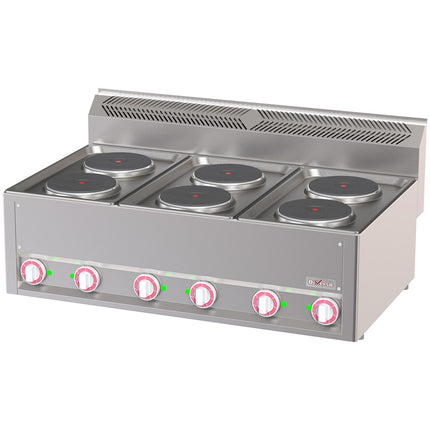 Kogebord - Elektrisk 6 plader, -Top-