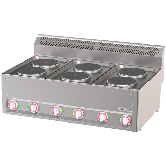 Kogebord - Elektrisk 6 plader, -Top-