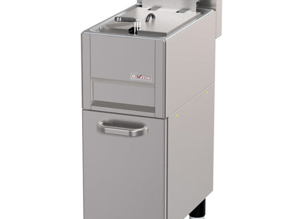 Friteuse électrique 13 litres sur pied, avec évacuation