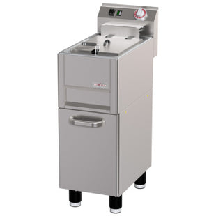 Friteuse électrique 13 litres sur pied, avec évacuation