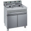 Friteuse électrique, deux cuves de 14 litres sur placard