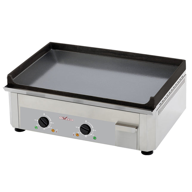 Elektrisk grillplatta, dubbel, emaljerad