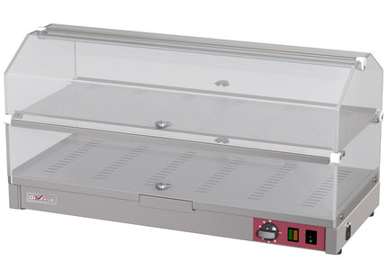 Countertop heated display case, 2 levels L800mm