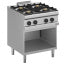 Gas range 4 burners, on open cupboard