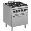 Gas range 4 burners, with oven GN 2/1