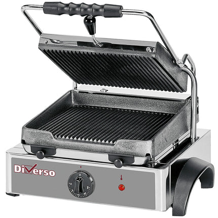 Elektrisk panini grill, rillet plader