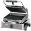 Electric panini grill, ribbed plates