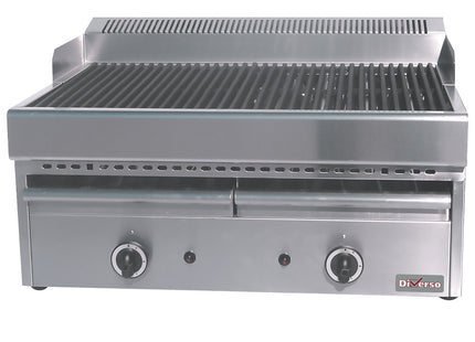 Gas steam-grill with cooking grid in cast iron -Top-