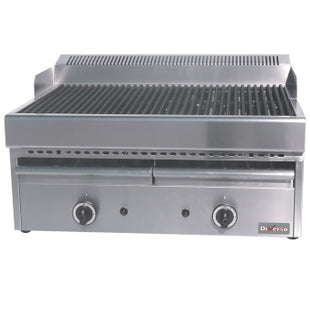 Gas steam-grill with cooking grid in cast iron -Top-
