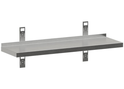 Wall shelf with 2 brackets and 2 uprights