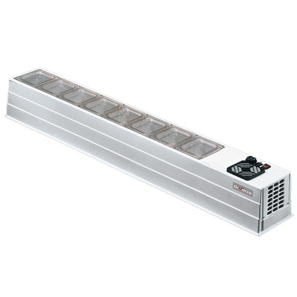 Structure alimentaire réfrigérée 8x GN 1/6 h150 mm