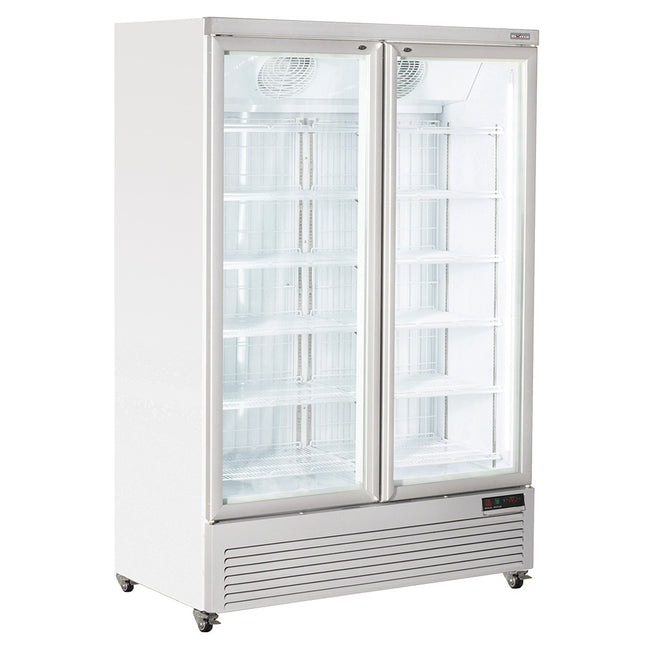Vertical freezer showcase, 1084 liters - WHITE