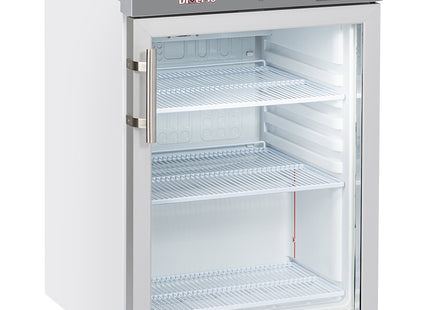 Réfrigérateur ventilé, porte vitrée, 200 litres - blanc