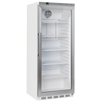 Ventilerat kylskåp GN 2/1, glasdörr, 600 liter - vit