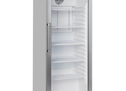 Ventilerat kylskåp GN 2/1, glas Dörr, 600 liter. rostfritt stål