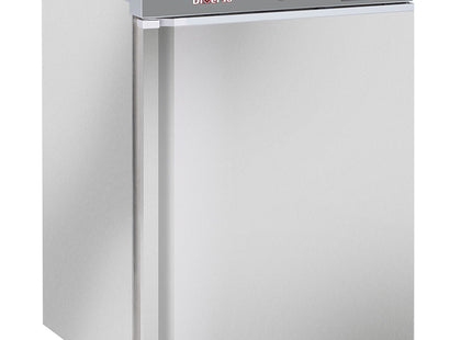 Ventileret køleskab, 200 liter. rustfrit stål