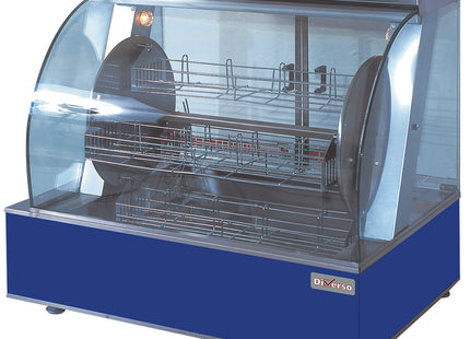 Electric rotating roaster, 4 baskets, 16-20 chickens
