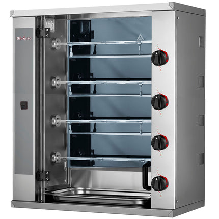 SMALL Vitroceramic chicken roaster, 4 spits (12 chicken)