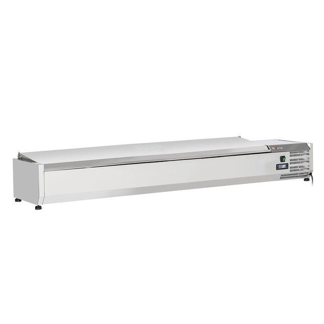 Topphylle 8x GN1/4 - 150 mm, med lokk i rustfritt stål