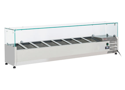 Refrigerated structure 8x GN 1/4 - 150 mm, with sneezeguard
