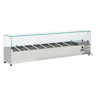 Refrigerated structure 8x GN 1/4 - 150 mm, with sneezeguard