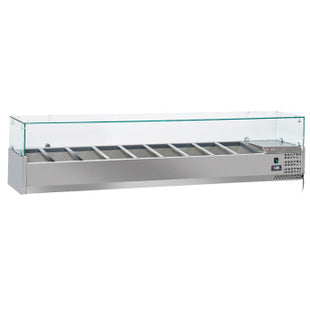 Refrigerated structure 9x GN1/3 - 150 mm, with sneezeguard