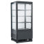 Ventilated display table model, 4 glazed sides, 4 levels, 80 litres - "Black"