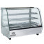 Heated table display case, 3 levels, curved glass