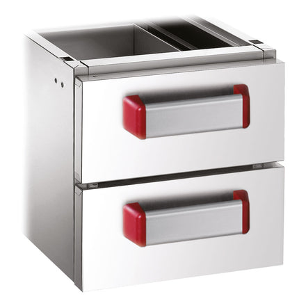Ensemble de 2 tiroirs GN 1/1 (h.100 mm)