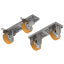 Kit 4 roues dont 2 avec frein + 2 module oméga 400