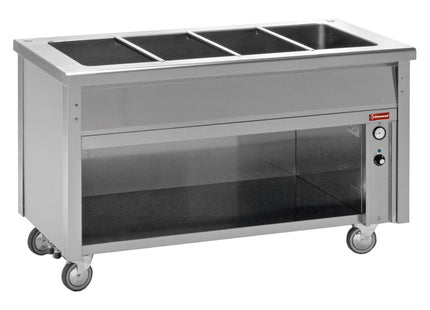 Elément bain-marie sur placard ouvert 2 GN 1/1