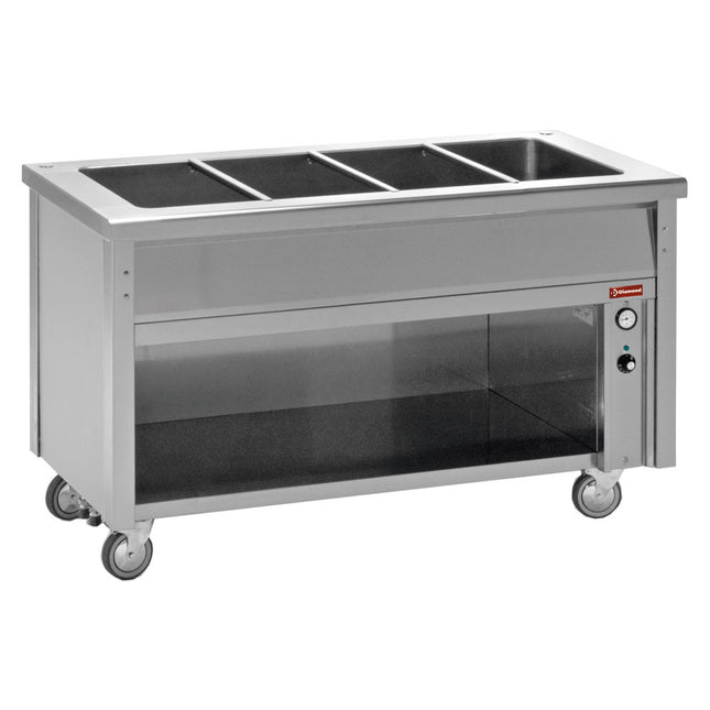 Bain-marie element på åbent skab 2 GN 1/1
