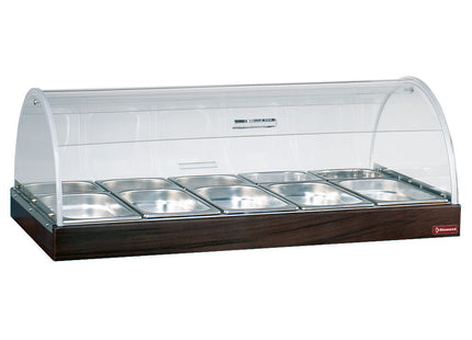 Displayenhet med kupol (5x 1/3 +5x 1/6 65 mm) "wengé"
