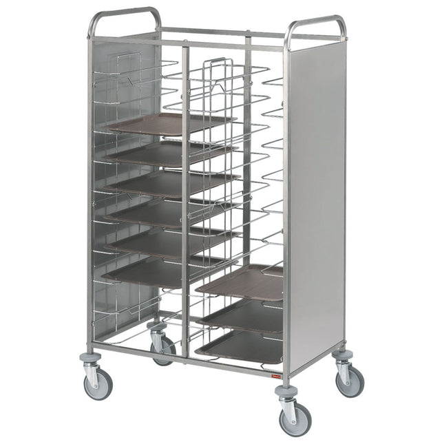 Chariot à assiettes universel 2x 12 niveaux
