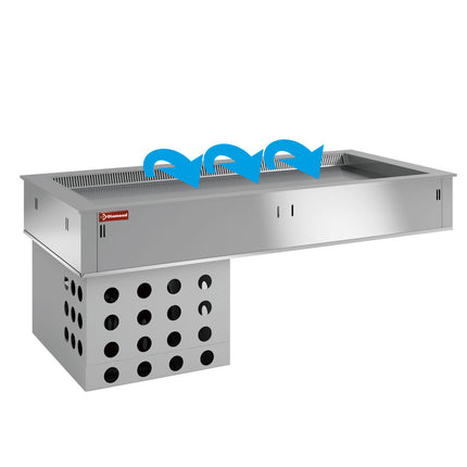 Élément haut réfrigéré, ventilé, 4x GN 1/1