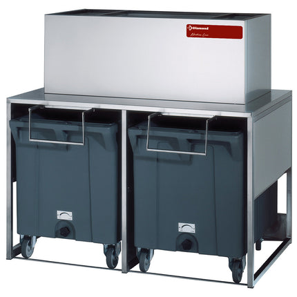 Storage baskets + trolleys 2x 108 kg, for whole ice cubes