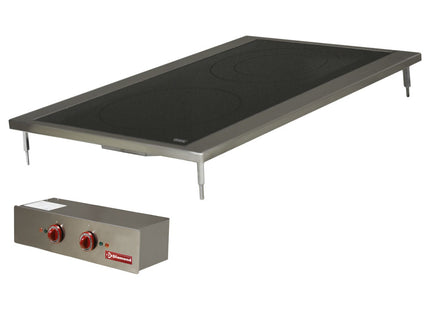 Cuisinière électrique, 2 plaques vitrocéramiques, encastrable