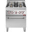 Cuisinière à gaz 4 feux et four électrique à convection GN 1/1