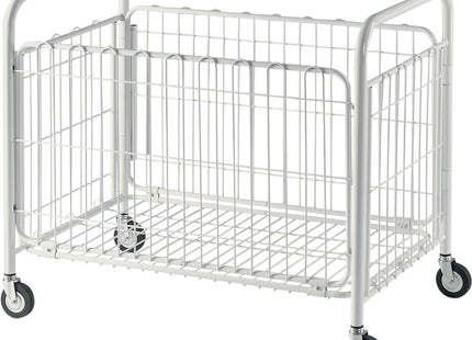 Laundry basket on castors, folding stool