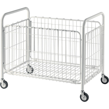 Laundry basket on castors, folding stool