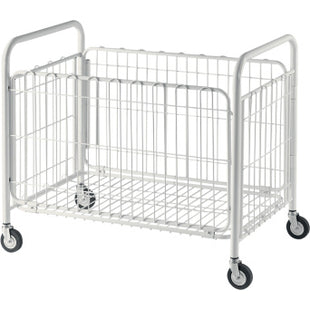 Laundry basket on castors, folding stool