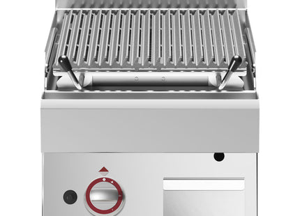 Lavastensgrill - 1/2 modul, grill i støpejern "double face"