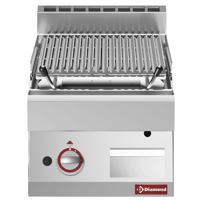 Lavastensgrill - 1/2 modul, kokegrill i støpejern "double face"