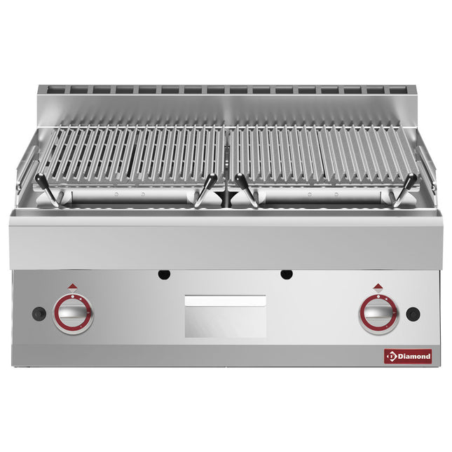 Lava-stein grill - 1/1 modul, kokegrill i støpejern "double face"